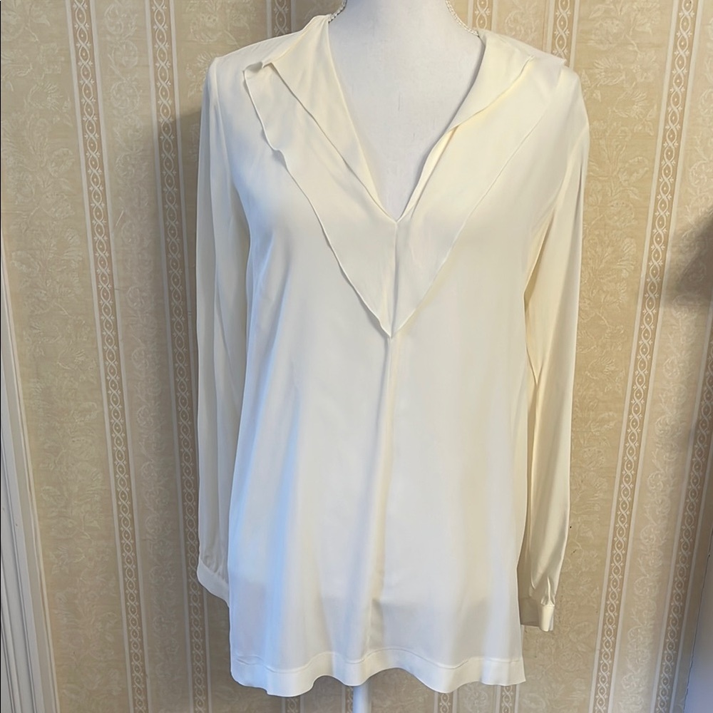 NWT Seventy Cream Silk Blouse